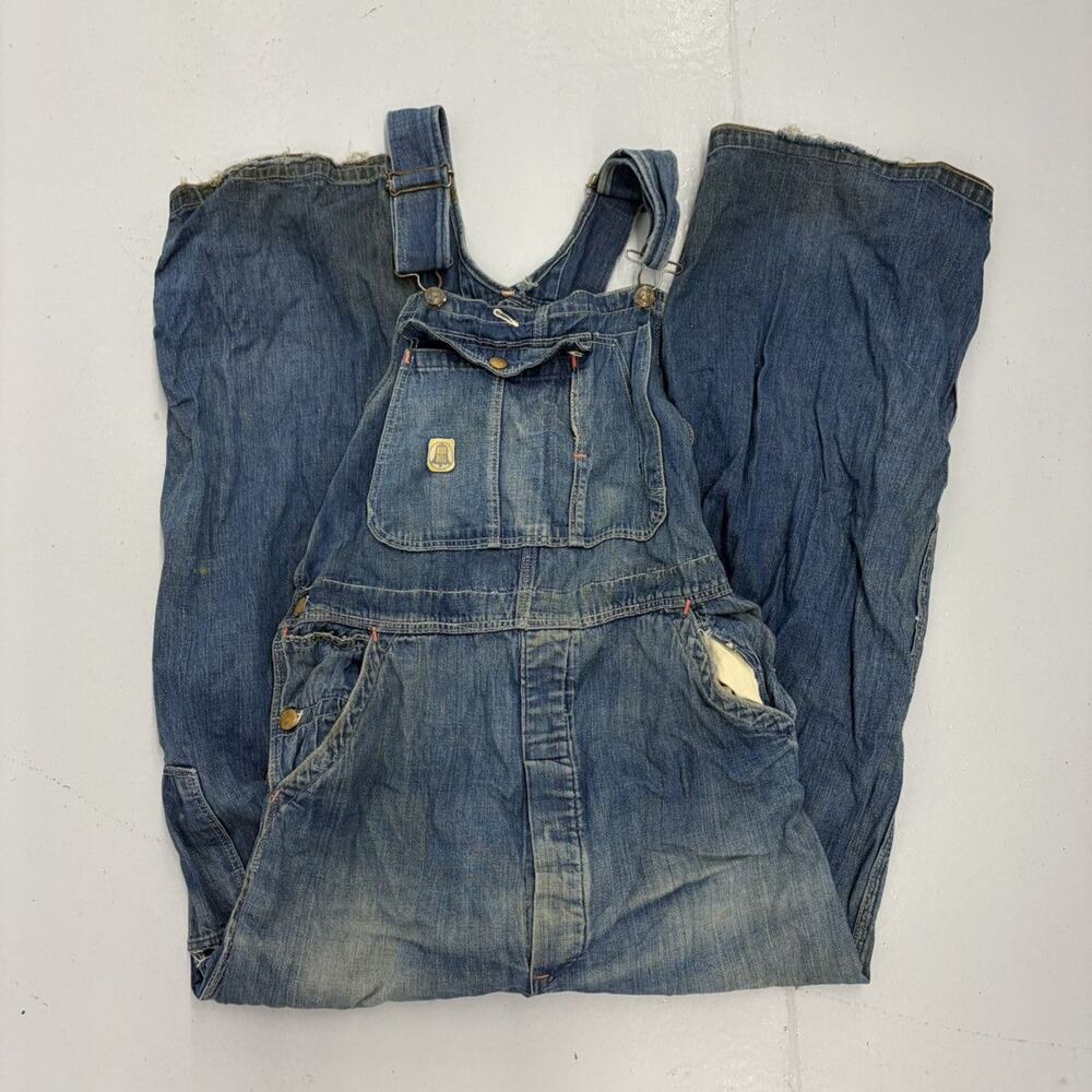 Vintage 50s Blue Bell Blue Sanforized Denim Overalls 36x28